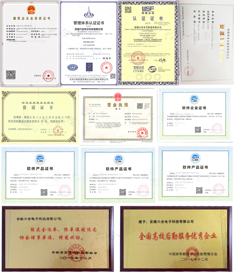資質(zhì)榮譽_關(guān)于我們_安徽六合電子科技有限公司